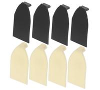 CONGARTENO 10pcs Violin Bow Tips and Pads Set Plastic Horsetail Protectors for Violin and Viola Black and White Accessories Repair and Maintenance