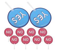 CONGARTENO 10pcs Yes Or No Voting Paddles Double-Sided Plastic Student Decision Boards Handheld Classroom Response Tools for Teacher Feedback and Interactive Learning
