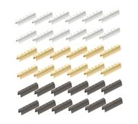 CONGARTENO 120 Pcs Metal Shoelace Tips Replacement Ends for Shoe Lace Repair Copper Caps with Gold White Black Colors for DIY Shoe and Trouser String Protection