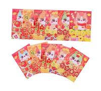 CONGARTENO 120pcs Cartoon Horse Red Envelopes for Chinese Year Lunar Spring Festival Lucky Money Packets with Prosperity Symbols Festive Red Hongbao for Weddings and Celebrations