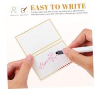 CONGARTENO 120pcs Double-Sided Foil Border Place Cards Blank Table Name Tents for Weddings Banquets Party Seating Easy Reserved Name Tags for Event Table Setting