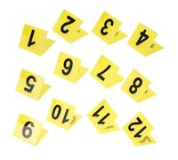CONGARTENO 12pcs Acrylic Number Markers for Crime Scene Decoration Detective Game Props for Halloween Party Mystery Roleplay Easy Identification and Stylish Event Organization
