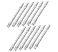 CONGARTENO 12Pcs Aluminum Dart Shafts Silver Lightweight Metal Stems with Standard Thread for Stable Throwing and Reduced Drag Portable Replacement Accessories for Professional and Amateur