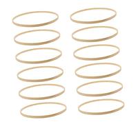 CONGARTENO 12pcs Bamboo Dream Catcher Rings DIY Craft Accessories for Handmade Wreaths Mandalas Windchimes Embroidery and Bamboo Weaving Projects Smooth Natural Material