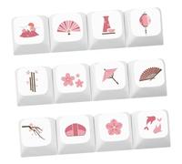 CONGARTENO 12pcs Floral Pattern Key Caps for Mechanical Keyboards Xda Profile Dye Sublimation Ergonomic Design for Gaming and Keycap for Keyboard Enthusiasts