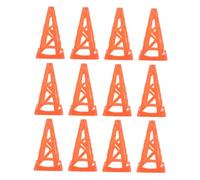 CONGARTENO 12pcs Football Cones Plastic Training Markers for Agility Speed Coordination Enhancement Lightweight Portable Obstacle Cones for Soccer Football Basketball Outdoor Sports