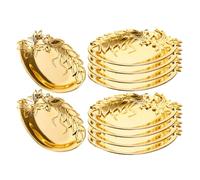 CONGARTENO 12Pcs Gold Snack Serving Platters Multi-Purpose Decorative Candy Storage Trays Pastry Plates for Party and Food Tableware