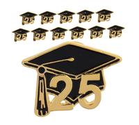 CONGARTENO 12pcs Graduation Cap Brooch Pins Metal Lapel Pins Keepsake for High School College Graduates Commemorative Memory Photo Accessories for Graduation Season