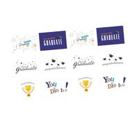 CONGARTENO 12Pcs Graduation Cards with Envelopes Mixed Style Blessing Greeting Cards for Students Party Congratulations and Invitations