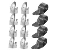 CONGARTENO 12pcs Guitar Picks Set 4 Black Celluloid Thumb Picks and 8 Silver Holes Thick Electric and Acoustic Guitar Accessories for Fingerstyle and Ukulele