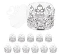 CONGARTENO 12pcs Metallic Swan Candy Container Electroplated Candy Boxes Party Treats Holder Vintage Flower Party Favor Storage Box for Housewarming and Indian Return