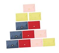 CONGARTENO 12pcs Mini Kraft Paper Envelopes Mixed Colors for Member Cards Gift Cards Sleek Elegant Paper Envelopes for Festivals Family Friends Blessings