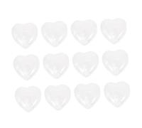 CONGARTENO 12Pcs Natural Heart Shaped Stone Craft White Crystal Ornaments for Meditation Relaxation and Decorative Home Gift