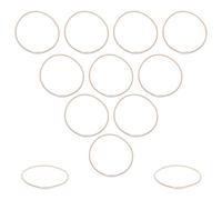 CONGARTENO 12pcs Shockingly Rubber Ring Replacement Microphone Shock Mounts Mic Anti-shocking Rubber Ring Mic Shock Mount Band Shockproof Condenser Beige