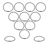 CONGARTENO 12pcs Shockproof Elastic Bands for Condenser Mic Rubber Ring Noise-isolating Microphone Shock Mount Replacement Vibration-absorbing Boom Mic Accessories