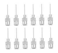 CONGARTENO 12Pcs Stainless Steel Dispensing Needles Blunt Tips Precision Unbending Luer Lock Kit for Industrial Glue Ink Refilling and Liquid Dispensing