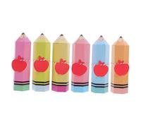 CONGARTENO 12sets Pencil Shaped Treat Boxes with Cards and String Thick Paperboard Snack Holders for First Day of School Goodie Bags Classroom Party Favors Teacher Appreciation Gifts Back to