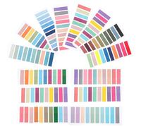 CONGARTENO 14 Sheets Adhesive Reading Markers with Extra Sticky Backing Transparent Pet Practical Reading Strips for Books and Notes Reusable Colored Sentence Tabs for Adults and Beginners