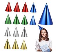 CONGARTENO 15pcs Birthday Party Hat Boy Funny Birthday Cone Hat Adult Clown Fiesta Mini Colored Conical Prop Colorful Celebration Peaky Booth Number for Paper