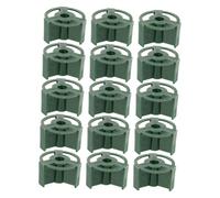 CONGARTENO 15pcs Sturdy Plastic Memorial Holders for Cemetery Floral Vases Grave Cone Vase Inserts for Outdoor Tombstone Decorations Versatile Flower Stand Base for Qingming Festival and Lawn