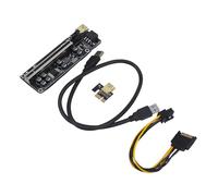 CONGARTENO 16X PCIe Riser Card for External GPU Black Gold Connector Compatible Mining Graphics Cards for Gaming and Enthusiasts