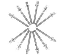 CONGARTENO 18pcs Drum Tightening Hardware Kit for Percussion Instruments Precision Tension Rods with Protective Finish Compatible with Major Drum Replacement Screws