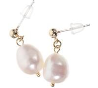 CONGARTENO 1Pair Delicate Baroque Pearl Ear Studs for Women Elegant Freshwater Pearl Earrings Irregular Design for Weddings Parties and Classy Ear Accessories