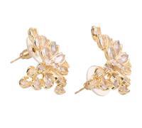 CONGARTENO 1Pair Sparkling Butterfly Earrings for Women Zircon Studs with Base Fashionable Unique Design for Teens Adults Occasion and Versatile Style