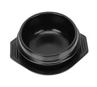 CONGARTENO 1pc Korean Ceramic Stew Pot with Tray Bibimbap Cooking Pot for Stews Soups and Casseroles Heat-Resistant Korean Kitchenware for Home Cooking