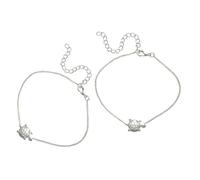CONGARTENO 1Pc Silver Alloy Turtle Anklet Chain Vintage Beach Antique Foot Jewelry Unique Tortoise Pendant Ankle Bracelet for Summer Accessories for Women