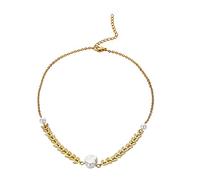 CONGARTENO 1Pc Stylish Baroque Pearl Pendant Necklace Elegant Practical Collarbone Chain for Women Versatile Design for Everyday and Formal Wear Fashion Accessory