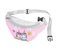CONGARTENO 1piece Boys and Girls Unicorn Fanny Pack Strap Cute Cartoon Design for Travel Shopping Everyday Use Pu Material Girls Purse for School Play