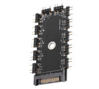 CONGARTENO 1Set Port Rgb Hub Controller Compact Argb Fan Hub with Multi Ports Professional PC Accessory for Cable Management and Efficient Fan Aggregation