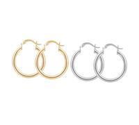 CONGARTENO 2 Pairs Geometric Metal Circle Earrings of Fashion Ear Drops Golden Silver for Women Chic Design for Parties Weddings and Everyday Wear