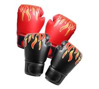 CONGARTENO 2 Pairs Sparring Gloves Kickboxing Gloves PU Leather Wrist Wraps Breathable Mesh for Boxing Thai Training Fitness Workouts Boys