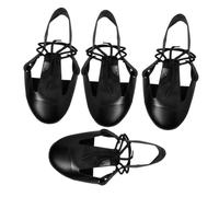CONGARTENO 2 Pairs Steel Toe Shoe Caps Protective Covers for Men Women Wear Resistant PVC Safety Foot Covers with Non Slip Sole for Construction Factory and Workshop Use Black