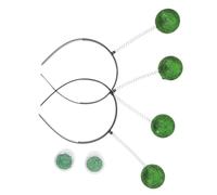 CONGARTENO 2 Sets Glitter Ball Boppers Costume Headwear - Martian Antenna Headband with Glitter Balls Costume Accessories Green