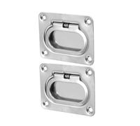 CONGARTENO 2 Sets Heavy Duty Stainless Steel Boat Hatch Handle Recessed Flush Pull Ring for Floor Buckle Multipurpose Yacht Cabinet Hatch Latch with Easy-grip Design for Rv and Use