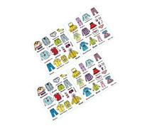 CONGARTENO 2 Sets Removable Clothing Organization Labels for Dressers and Wardrobes English Hand Drawn Stickers for Room Multi Surface Closet and Cabinet Sorting Decals to Enhance Home Decor