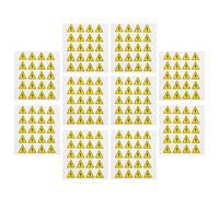 CONGARTENO 200pcs Self-adhesive Electrical Warning Stickers Yellow Triangle Danger Electric Shock Labels 25mm Waterproof Oil-resistant for Indoor Outdoor Safety Signs