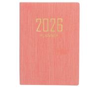 CONGARTENO 2026 A7 Mini Pocket Planner Daily Weekly Monthly Organizer Small Portable Notebook Pink Striped Cover for Students Office and Home Planning