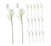 CONGARTENO 20pcs Artificial Chamomile Flowers White Silk Daisies Bouquet Realistic Faux Wildflower Stems for Wedding Centerpieces Spring Floral Decor with Fade-resistant and Design