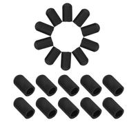 CONGARTENO 20pcs Black Silicone Drumstick Dampeners Drum Mute Replacement Tips Instrument Protector Caps for Silent Practice