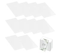 CONGARTENO 20pcs Clear Acrylic Reserved Signs for Wedding Table Display Stands Lightweight DIY Blank Place Card Holders with Smooth Edges for Banquets and Parties