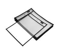 CONGARTENO 20pcs Clear Dry Erase Document Sleeves with Wall Hanging Design Reusable Plastic File Holders for Classroom Organization Write and Wipe Storage Pockets for Learning and Skill