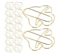 CONGARTENO 20pcs Creative Gold Mushroom Paper Clips Decorative Document Clamps Unique Desk Accessories for Office Organization and Stylish File Management