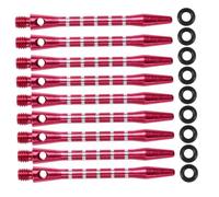 CONGARTENO 20pcs Dart Shaft Darts Shafts Rings Rod Threaded Aluminum Stem Accessories Pole Outdoor Javelin Stems Throwing Aluminium Alloy Red