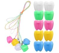 CONGARTENO 20pcs Kids Teeth Keepsake Organizer Compact Design Light Weight Mixed Style Assorted Color Baby Tooth Storage Box for Cherished Memories Assorted Style