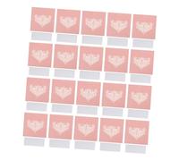 CONGARTENO 20Pcs Pink Lace Hollow Paper Table Place Cards Elegant Party Seat Cards for Weddings Birthdays Receptions Decorative Name for Seating Arrangement