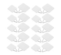 CONGARTENO 20pcs Plastic Picture Hanging Hooks Adhesive Wall Plate Holders No Nails Required Strong Stick for Frames Posters Plates Bathroom Kitchen Use Easy Install Removable